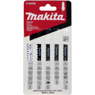 Пилки для лобзика MAKITA A-86898 набор:В-10,В-13,В-16,В-22,В-23" 5 шт 