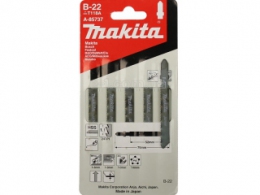 Пилки для лобзика MAKITA "В-22" (52 мм, нержавейка, сталь, твердый пластик) 5 шт.